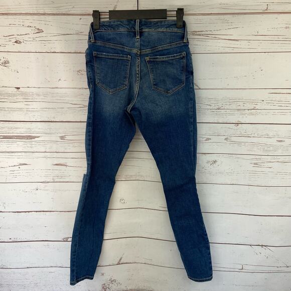 Old Navy 0L Maternity Rockstar Super Skinny Full Panel Distressed Denim Jeans - Picture 5 of 8